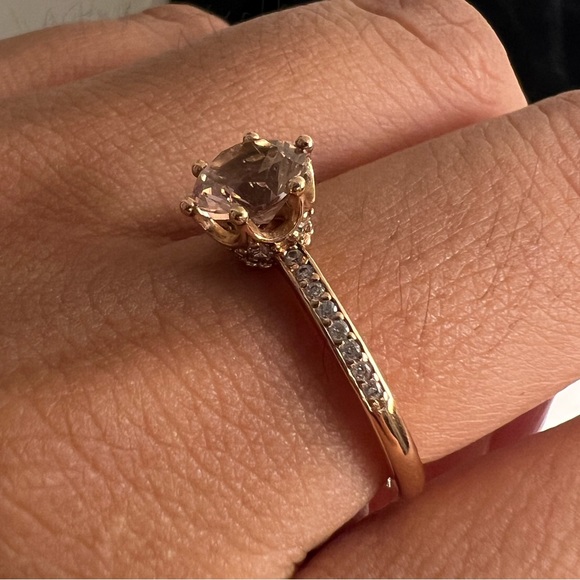 PANDORA 14K - PINK CROWN RING / PROMISE RING / ROSE GOLD - Picture 7 of 7